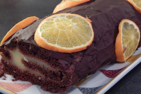 Photo de la recette Bûche orange & chocolat